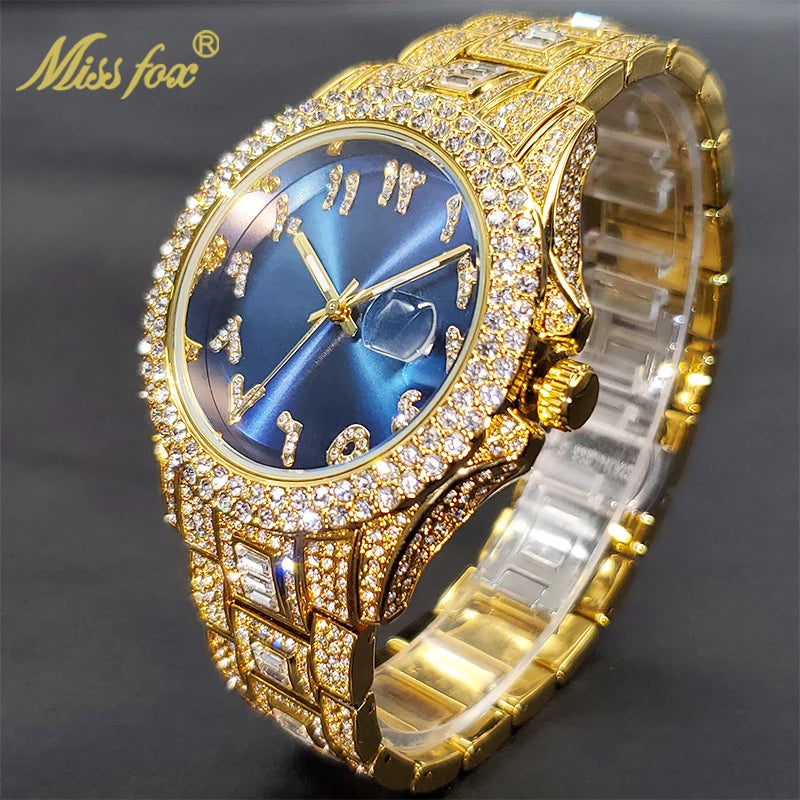 Fashion Brand Street Style Hip Hop Unisex Quartz Watches Shiny Diamond Timepieces Wedding Party Jewelry New Dropshipping