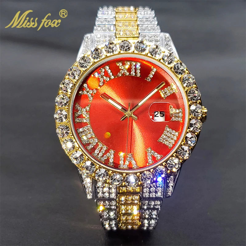 Miss Fox 18K Luxury Watch with Modern Simulated Lab Diamonds