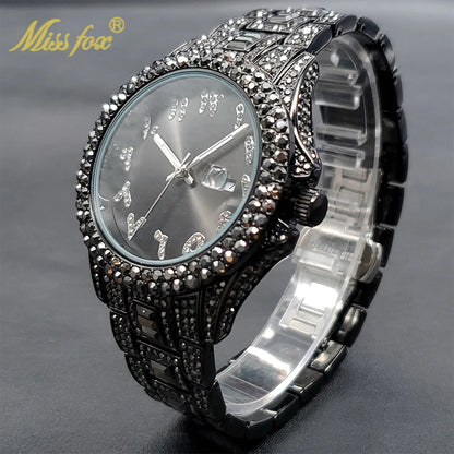 Fashion Brand Street Style Hip Hop Unisex Quartz Watches Shiny Diamond Timepieces Wedding Party Jewelry New Dropshipping