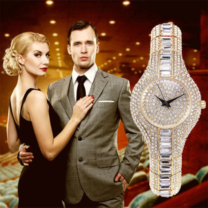 Mix Baguette Diamond Women Watches Luxury Ladies Gold Watch Shockproof Waterproof Small Womens Watch for Female Clock