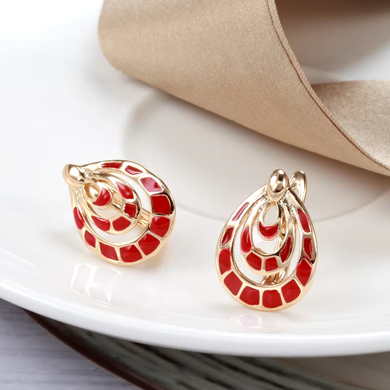 Geometric Drop Circle Earrings for Women 