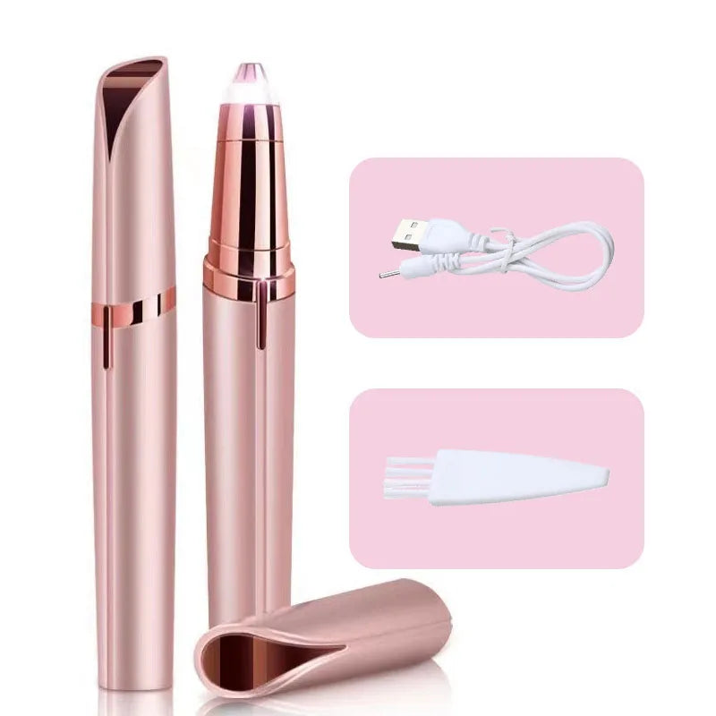 Women's Electric Eyebrow Trimmer: Automatic Eye Brow Shaper & Face Hair Remover – Portable, Precise, and Painless