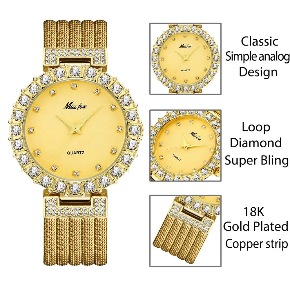 Women Watches Luxury Brand Watch Bracelet Waterproof Big Lab Diamond Ladies Wrist Watches for Women Quartz Clock Hours