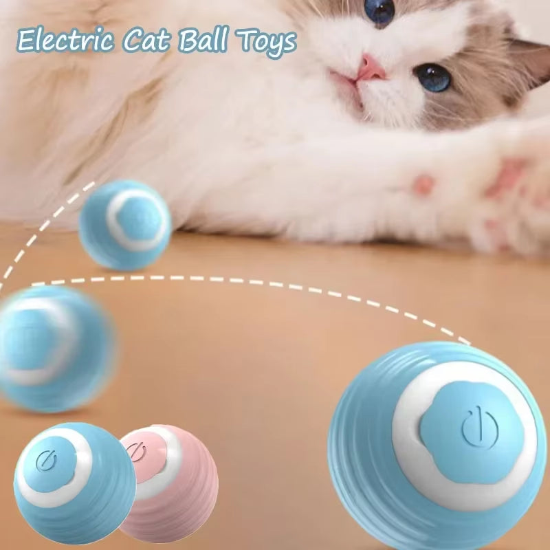 Interactive Toy Cat Toys Electric Pet Accessories for Cats USB Charging Spin Ball ABS Smart Rolling Toy Ball Things Cat'S Home