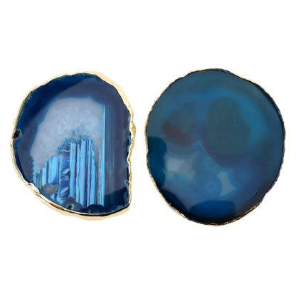 Blue Agate Coaster 2-Piece Set