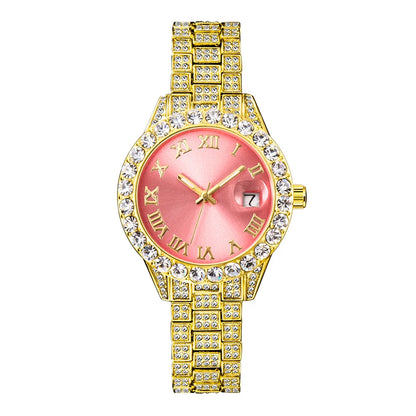 Pink Women Watch Luxury Small Face Elegant Quartz Watches for Ladies Icy Look Party Jewelry Mini Babe so Cute Arm Clock