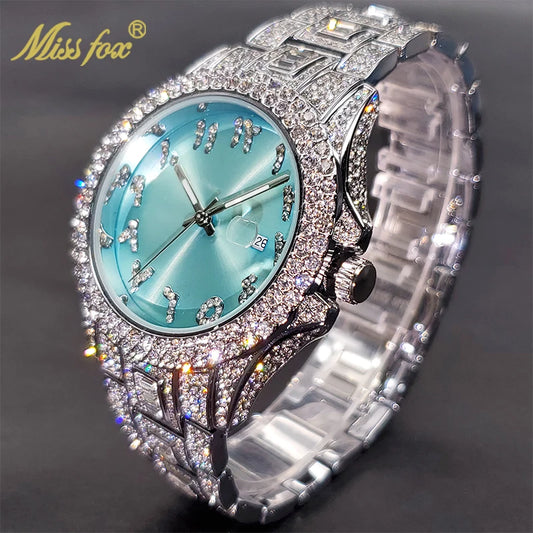 Fashion Brand Street Style Hip Hop Unisex Quartz Watches Shiny Diamond Timepieces Wedding Party Jewelry New Dropshipping