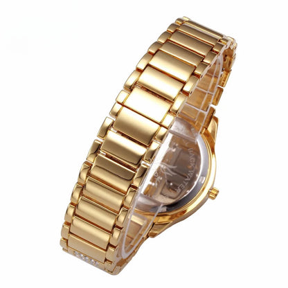 Ladies Gold Party Watches Women Diamond Fashion China Watches Luxury Brand Golden Clock for Ar Female Quartz Wristwatch