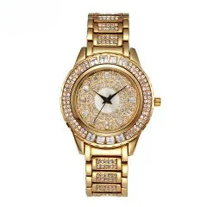 Ladies Gold Party Watches Women Diamond Fashion China Watches Luxury Brand Golden Clock for Ar Female Quartz Wristwatch