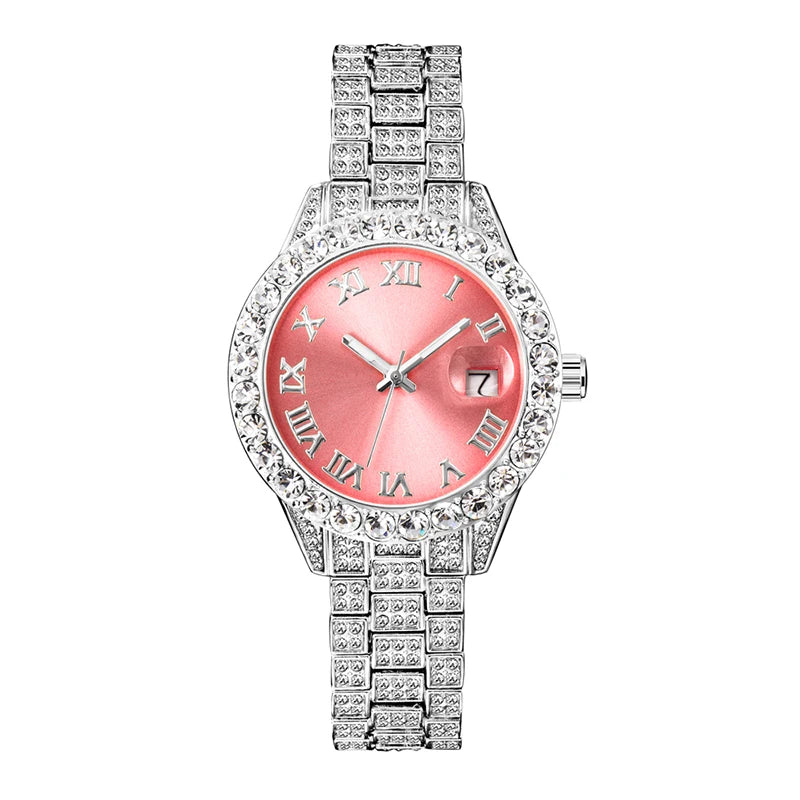 Pink Women Watch Luxury Small Face Elegant Quartz Watches for Ladies Icy Look Party Jewelry Mini Babe so Cute Arm Clock