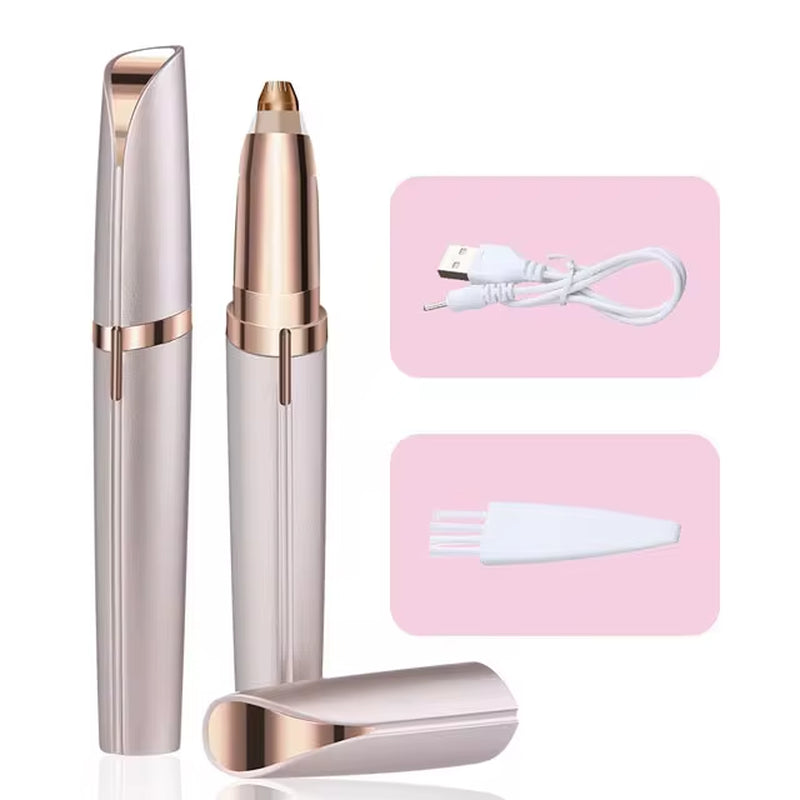 Women's Electric Eyebrow Trimmer: Automatic Eye Brow Shaper & Face Hair Remover – Portable, Precise, and Painless