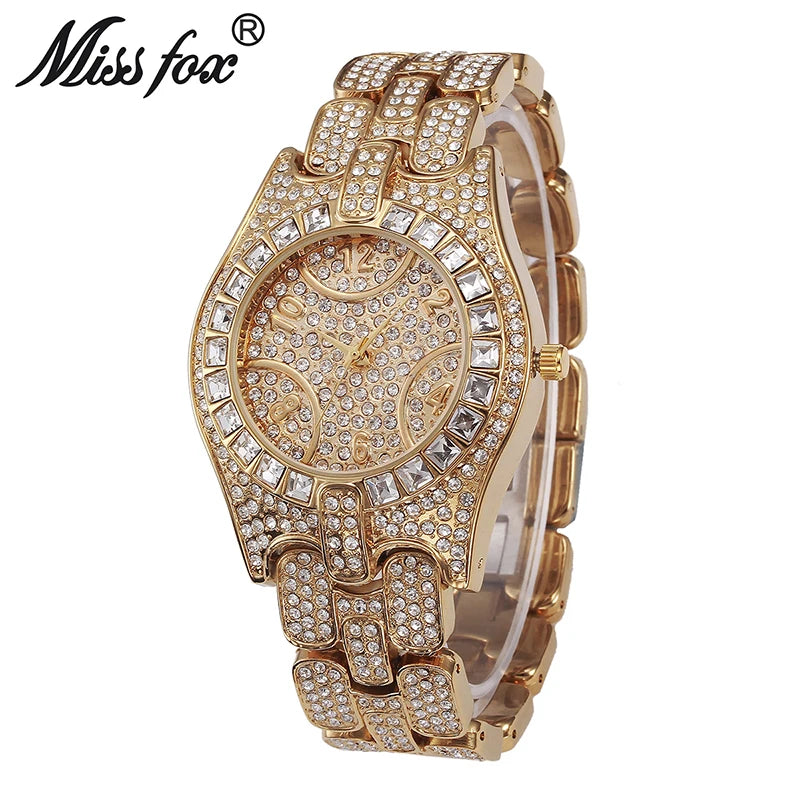 Miss Fox Luxury Designer Women's Watch - Fashion Arabic Numerals, Quartz Waterproof