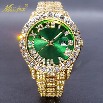 Miss Fox 18K Luxury Watch with Modern Simulated Lab Diamonds