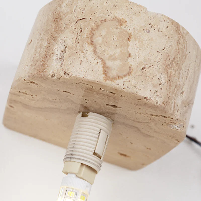 Travertine Globe Wall Light