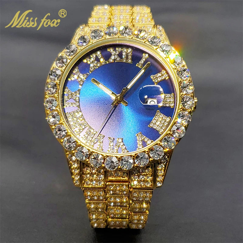 Miss Fox 18K Luxury Watch with Modern Simulated Lab Diamonds