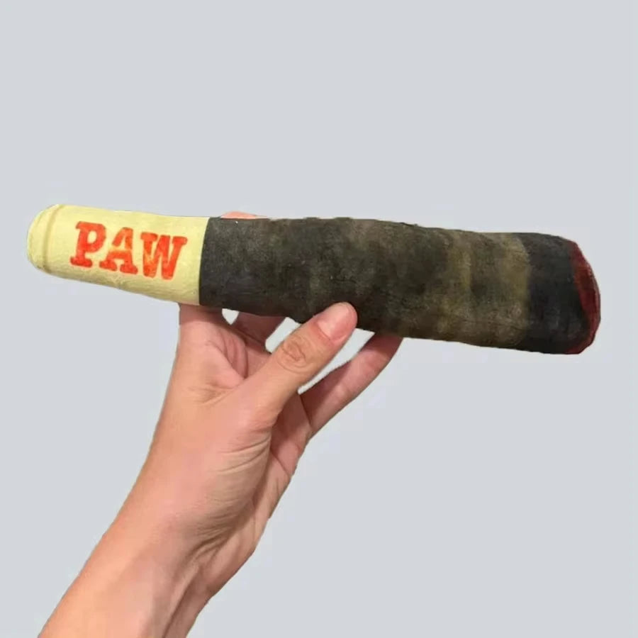 Green Cigar Dog Plush Toy