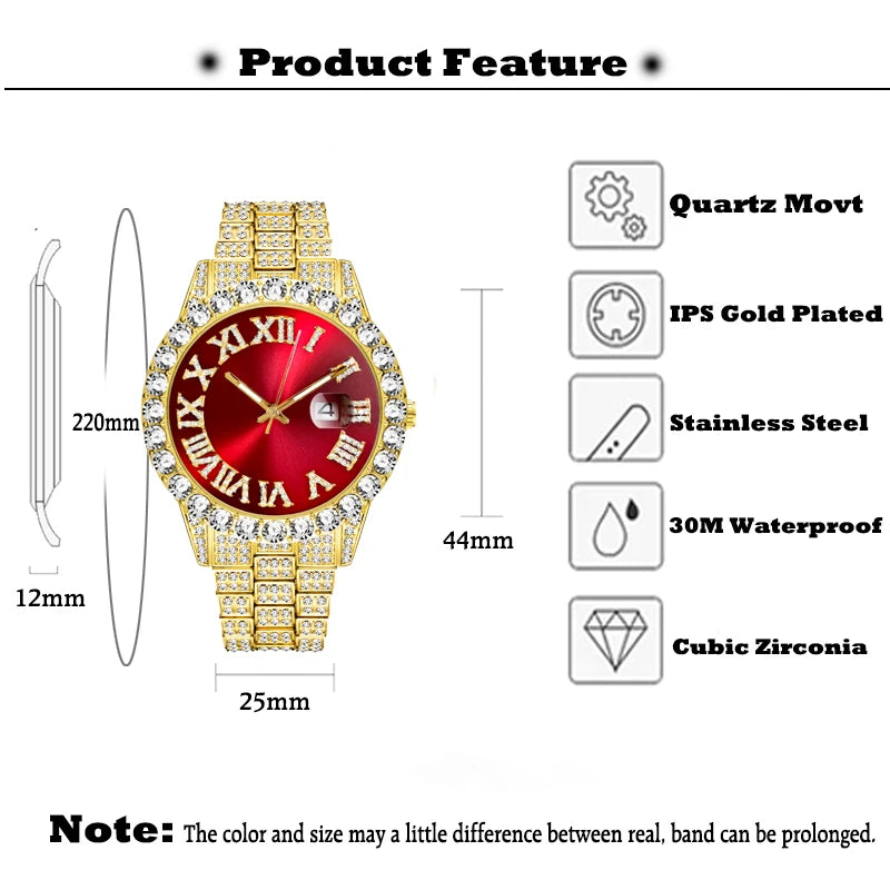 Miss Fox 18K Luxury Watch with Modern Simulated Lab Diamonds