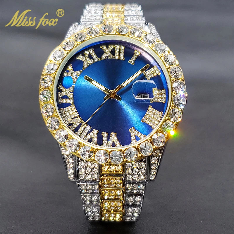 Miss Fox 18K Luxury Watch with Modern Simulated Lab Diamonds