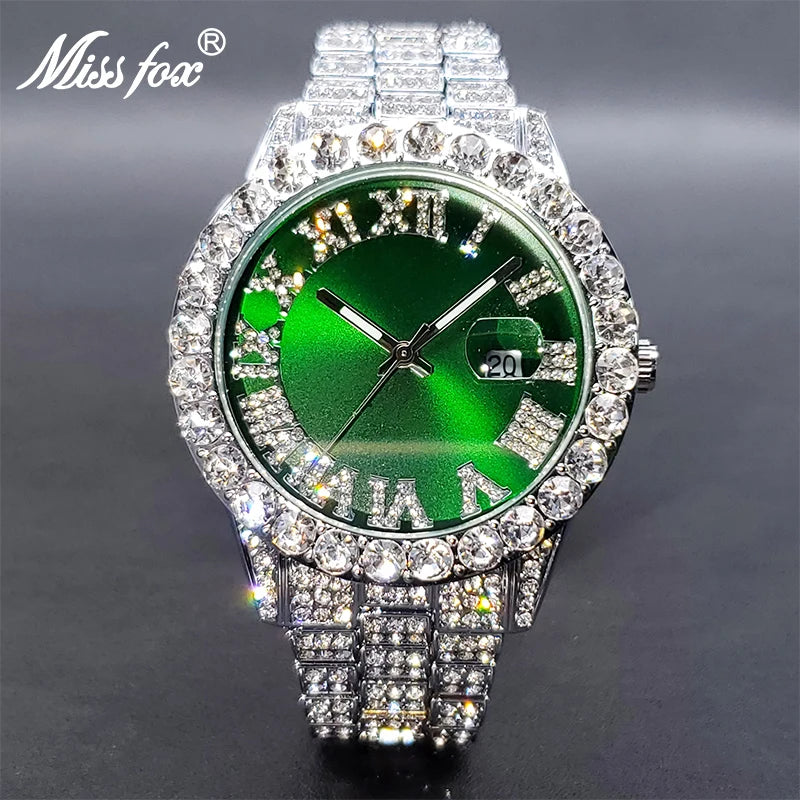 Miss Fox 18K Luxury Watch with Modern Simulated Lab Diamonds