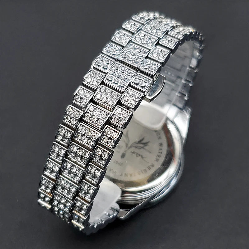 Miss Fox 18K Luxury Watch with Modern Simulated Lab Diamonds