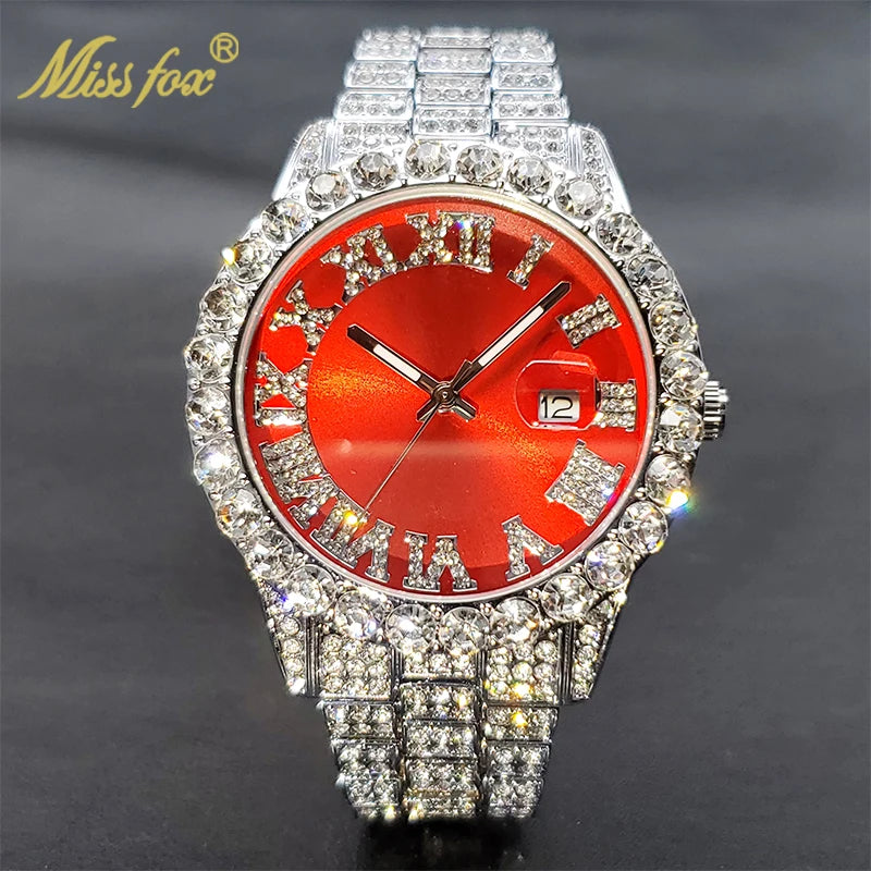 Miss Fox 18K Luxury Watch with Modern Simulated Lab Diamonds