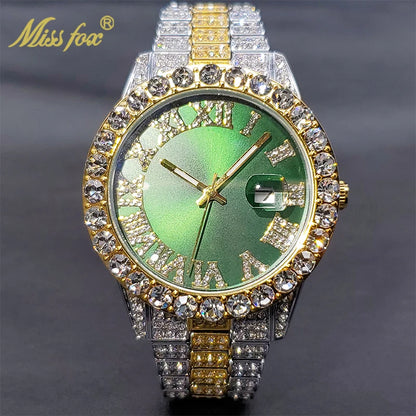 Miss Fox 18K Luxury Watch with Modern Simulated Lab Diamonds