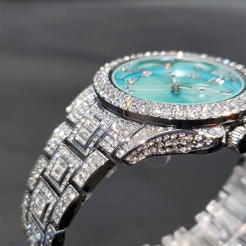 Fashion Brand Street Style Hip Hop Unisex Quartz Watches Shiny Diamond Timepieces Wedding Party Jewelry New Dropshipping