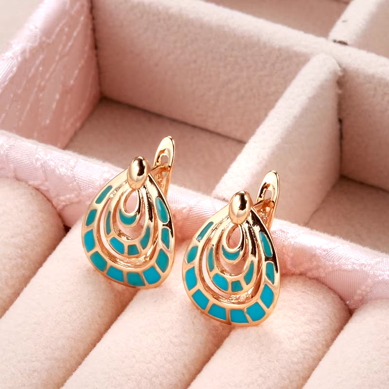 Geometric Drop Circle Earrings for Women 