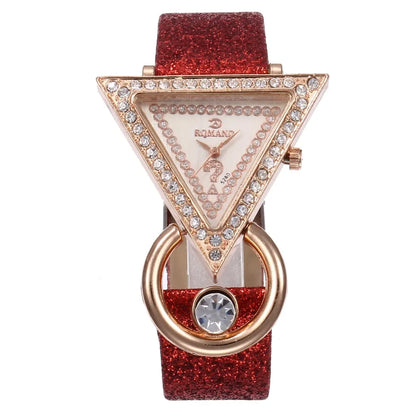 Women's Bling Diamond Triangle Dial Bracelet Watch - Creative Quartz Watch