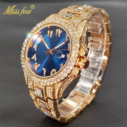 Fashion Brand Street Style Hip Hop Unisex Quartz Watches Shiny Diamond Timepieces Wedding Party Jewelry New Dropshipping