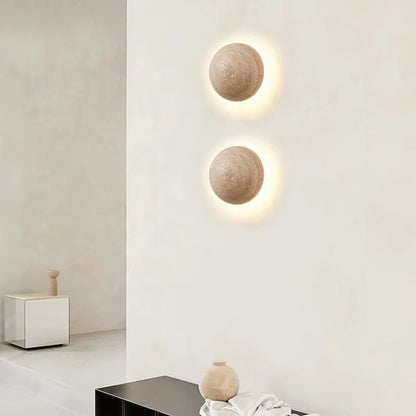 Wabi-Sabi Yellow Cave Stone Wall Lamp 