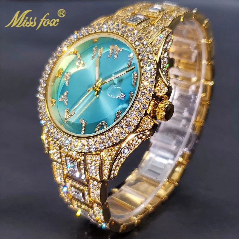 Fashion Brand Street Style Hip Hop Unisex Quartz Watches Shiny Diamond Timepieces Wedding Party Jewelry New Dropshipping