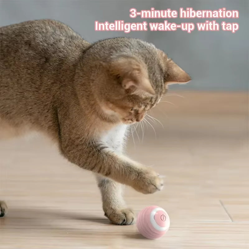 Interactive Toy Cat Toys Electric Pet Accessories for Cats USB Charging Spin Ball ABS Smart Rolling Toy Ball Things Cat'S Home