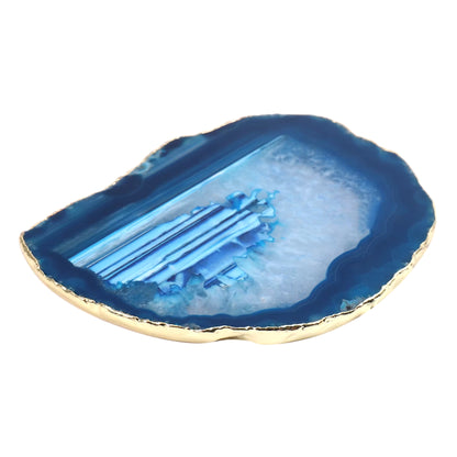 Blue Agate Coaster 2-Piece Set