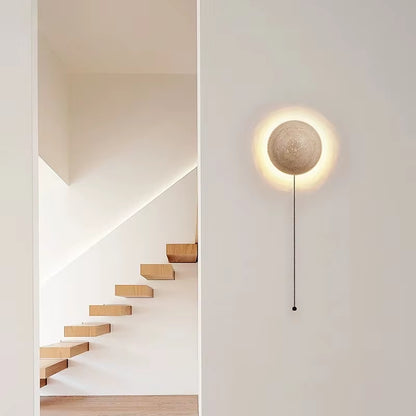 Wabi-Sabi Yellow Cave Stone Wall Lamp 