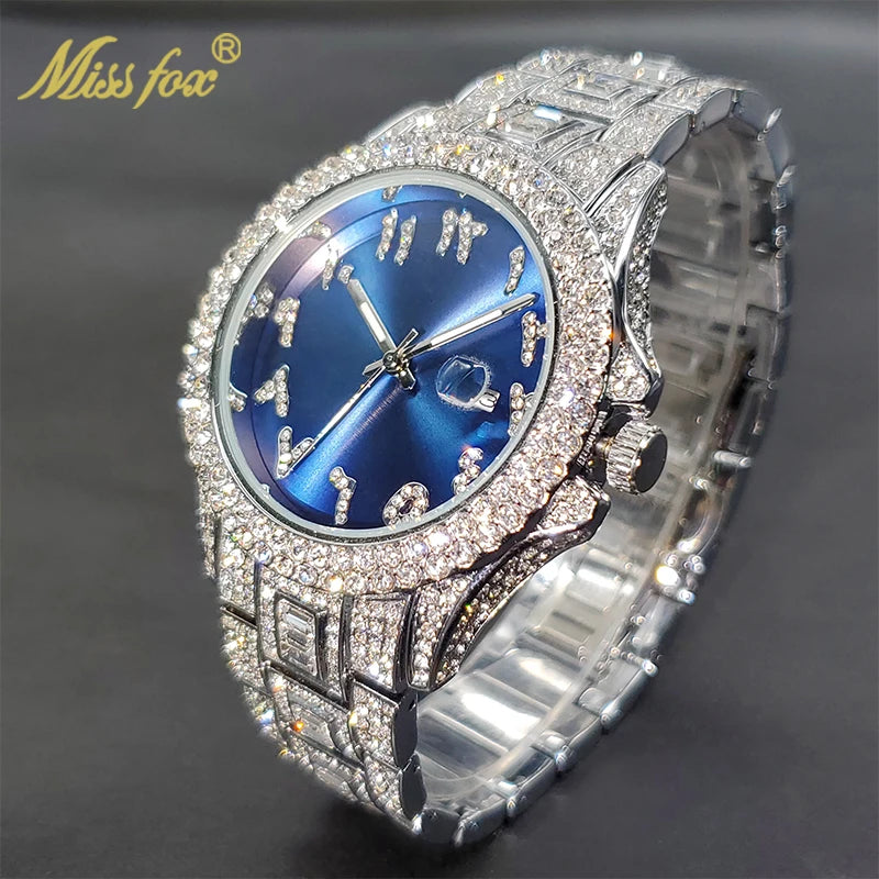 Fashion Brand Street Style Hip Hop Unisex Quartz Watches Shiny Diamond Timepieces Wedding Party Jewelry New Dropshipping